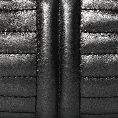 Chanel Metallic Lambskin Horizontal Quilt Pochette Dark Grey 8 of 10