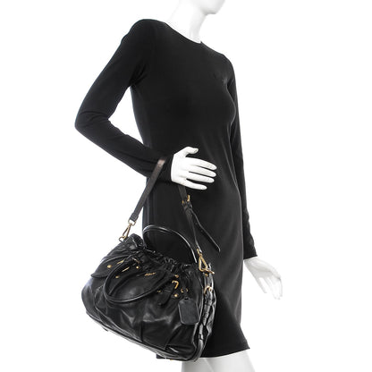 Prada Soft Calf Tote Black 3 of 9