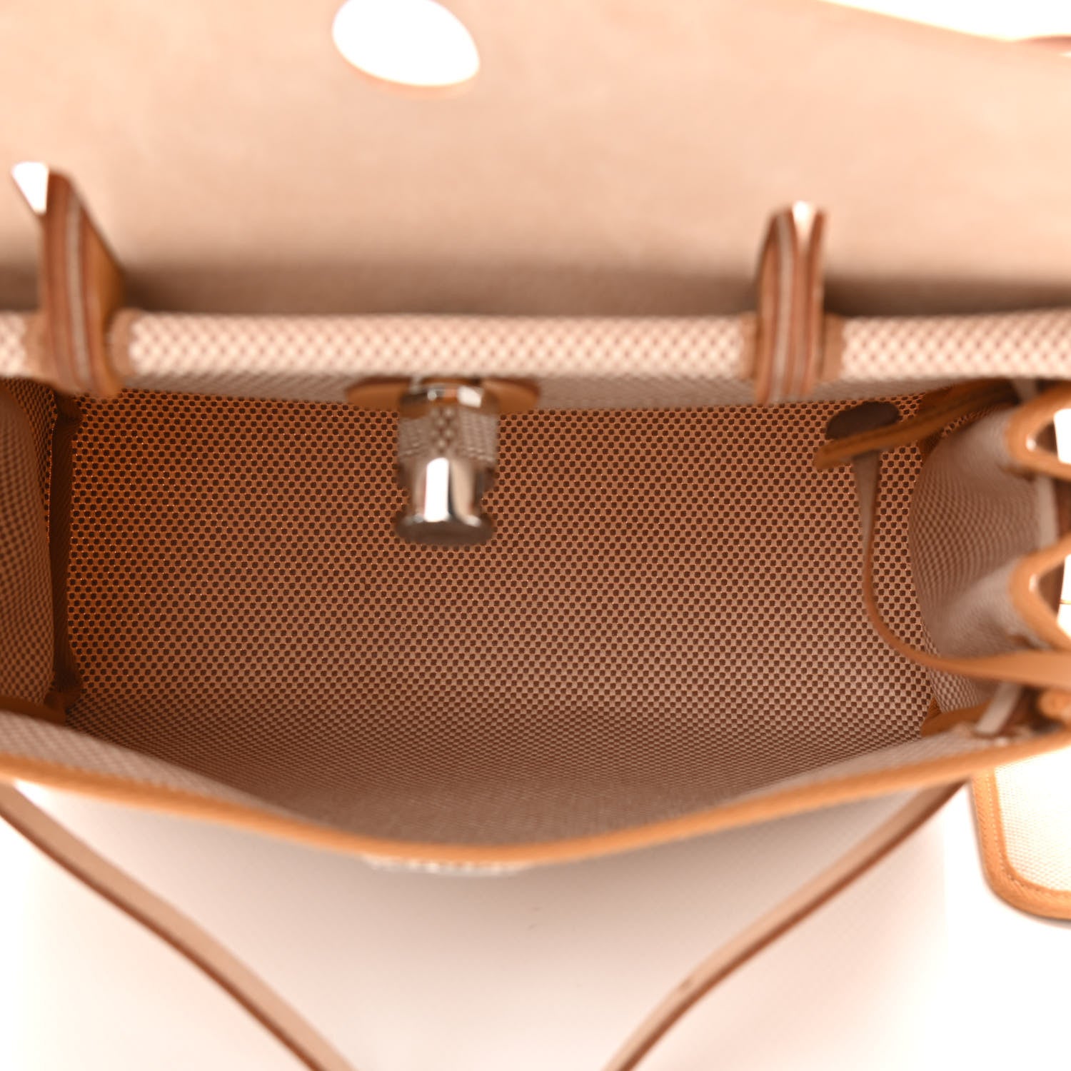 Hermes Vache Hunter Criss Viking Herbag Zip Retourne 31 PM Ecru Beige Naturel 6 of 13
