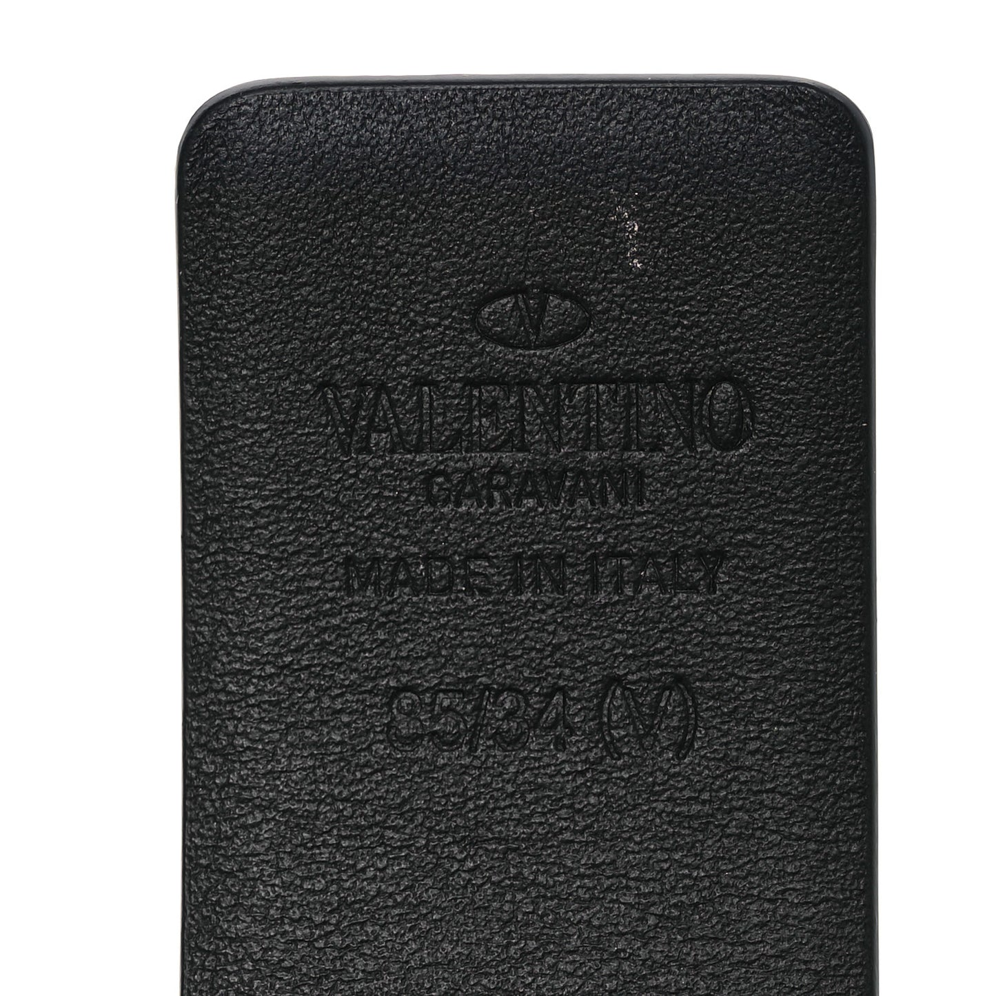 Glossy Calfskin VLogo 30mm Belt 85 34 Black
