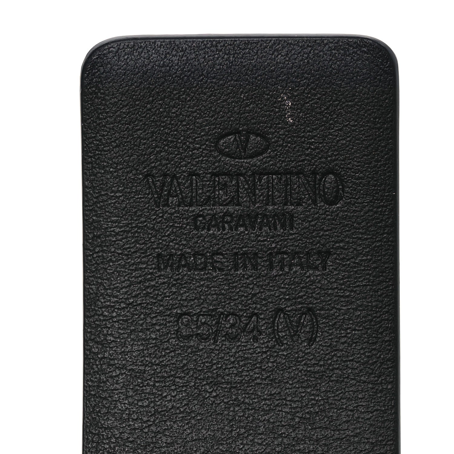 Valentino Garavani Glossy Calfskin VLogo 30mm Belt 85 34 Black 3 of 7