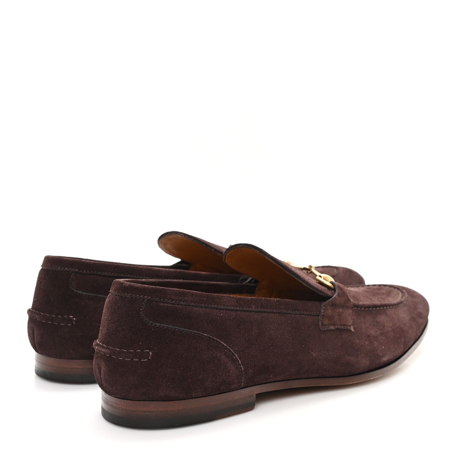 Gucci Suede Horsebit Mens Jordaan Loafers 8.5 Brown 5 of 10