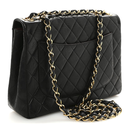 Chanel Lambskin Quilted XL Jumbo Single Flap Black 3 of 10