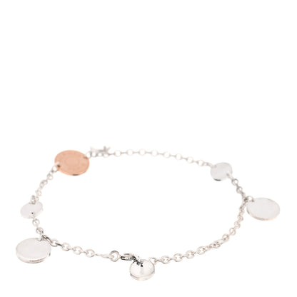 Hermes Sterling Silver 18K Rose Gold Ex-Libris Bracelet ST 2 of 3