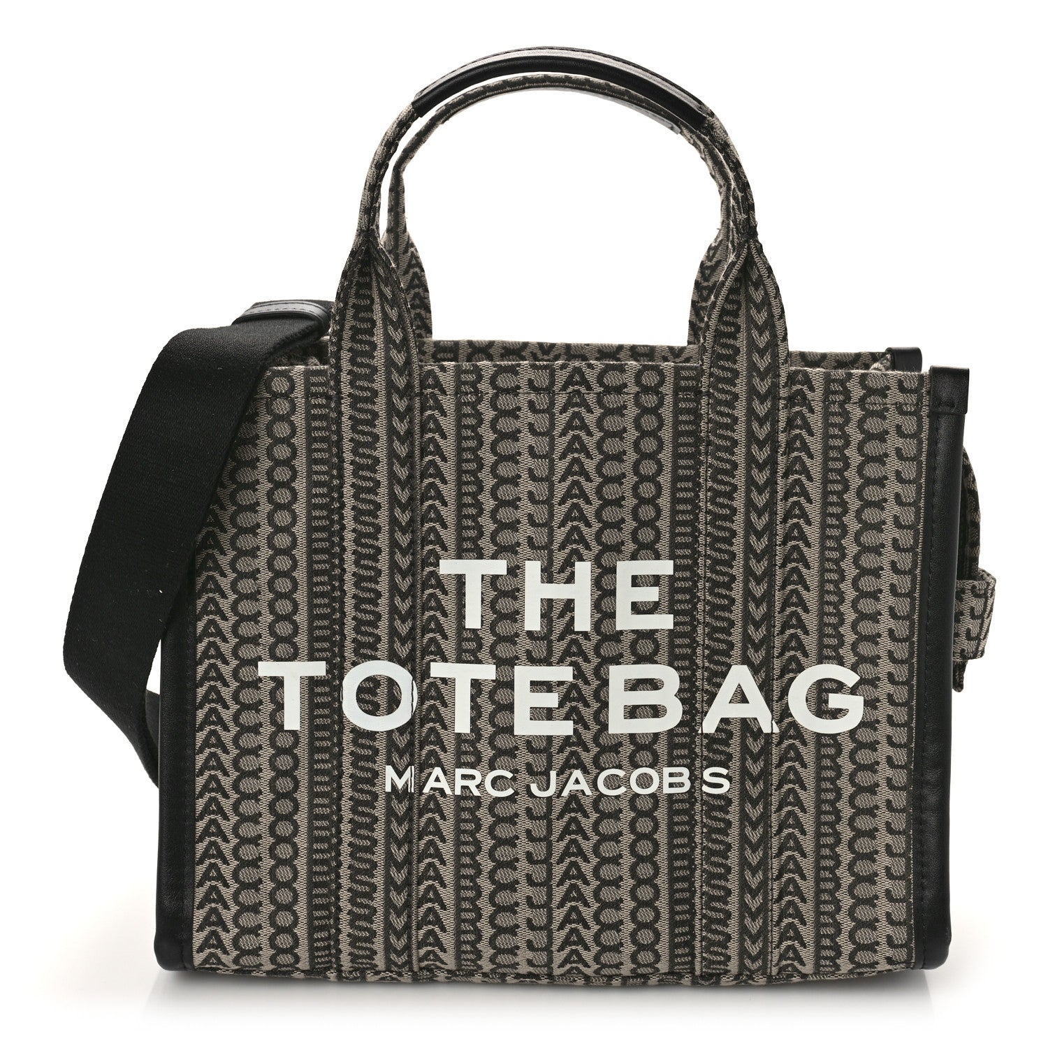 Marc Jacobs Cotton Jacquard Monogram Medium The Traveler Tote Bag Beige Multicolor 1 of 8