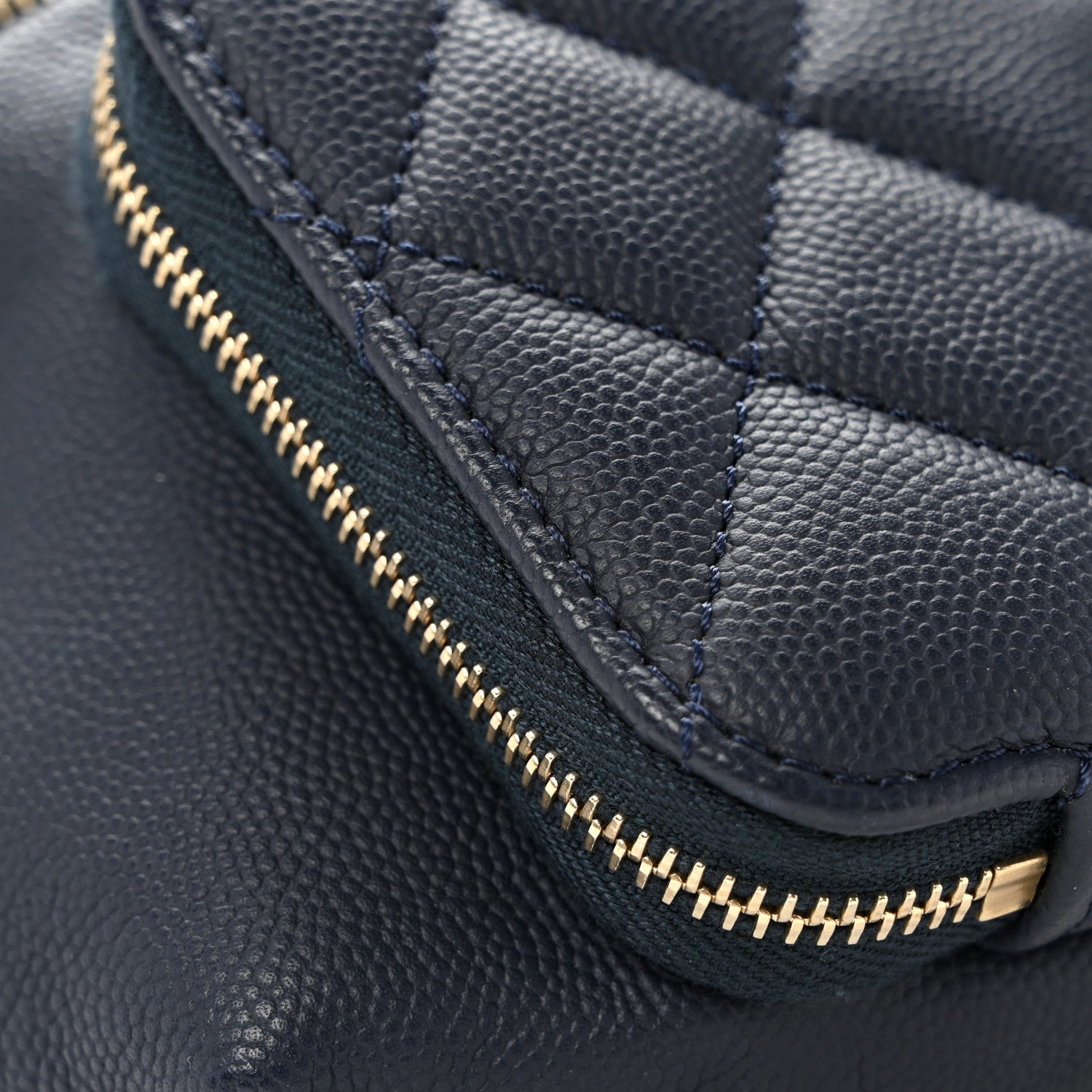 Chanel Caviar Quilted Business Affinity Waist Belt Bag Navy 9 of 10