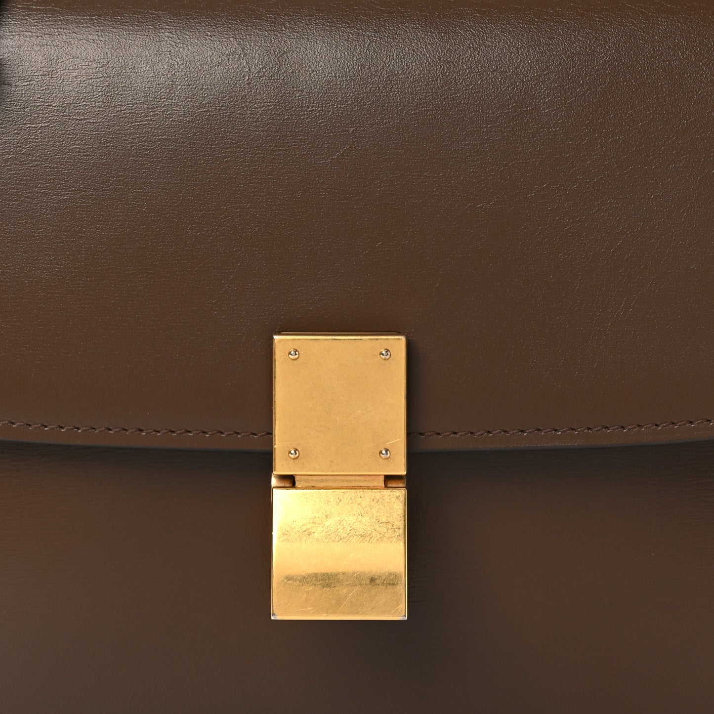 Box Calfskin Teen Classic Box Flap Bag Camel