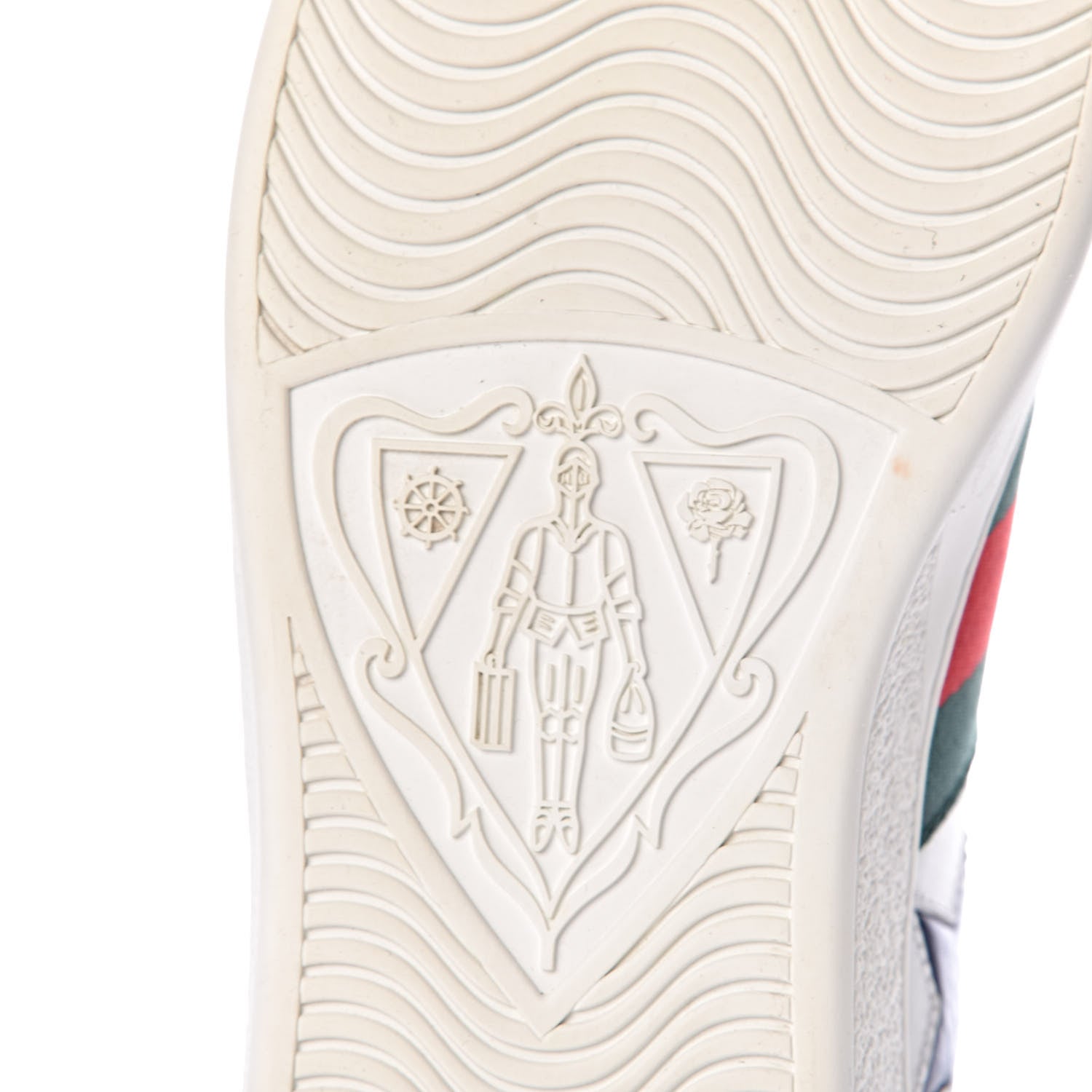 Gucci Calfskin Ayers Web Star Embroidered Mens Ace Sneakers 8.5 White Multi 8 of 11