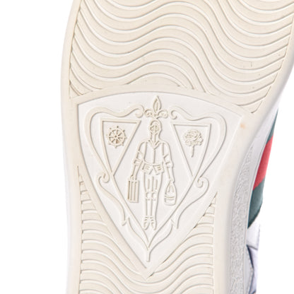 Gucci Calfskin Ayers Web Star Embroidered Mens Ace Sneakers 8.5 White Multi 8 of 11
