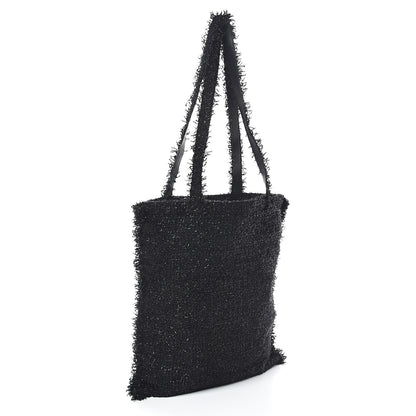 Chanel Tweed Resin Strass Large Robot Shopping Bag Black 2 of 9