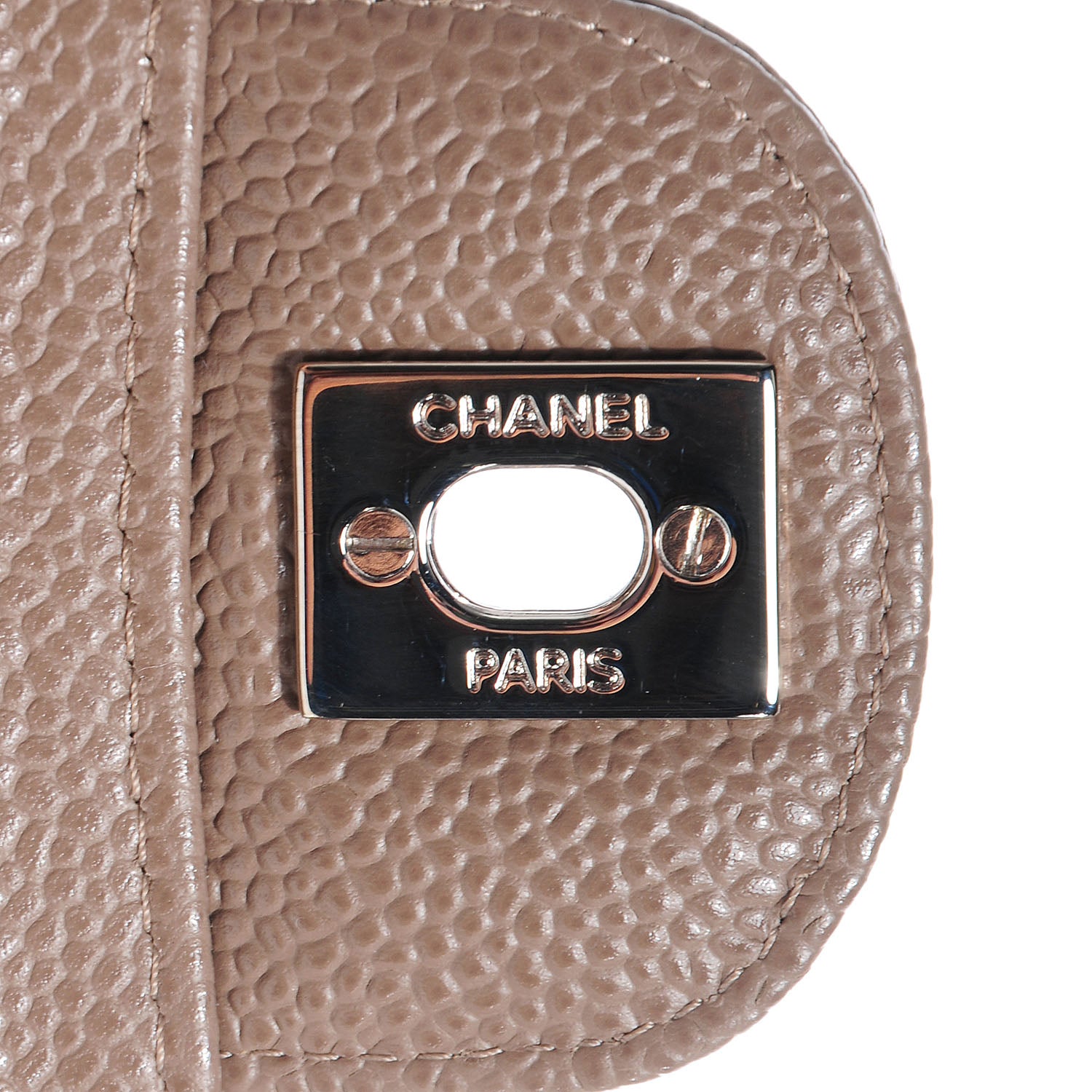 Chanel Caviar East West Flap Bag Taupe 5 of 8