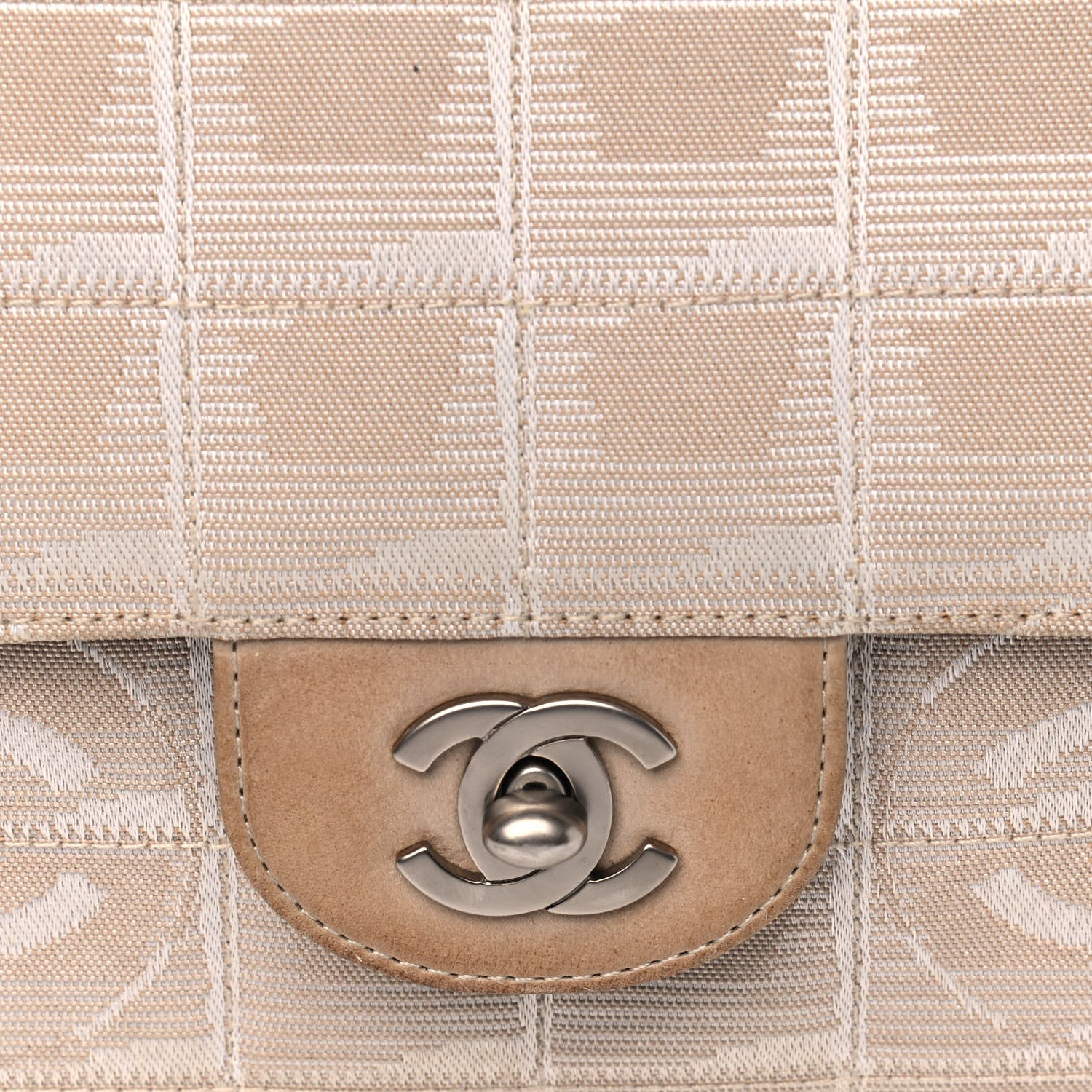 Chanel Nylon Travel East West Flap Beige 7 of 8