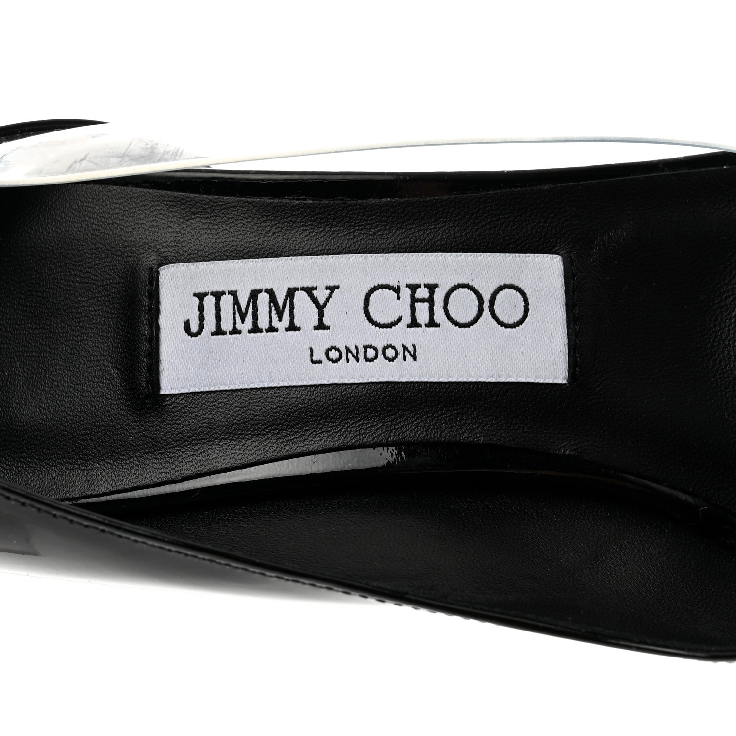 Jimmy Choo Patent Iridescent Plexi Cass 95 Pumps 35 Black 7 of 7