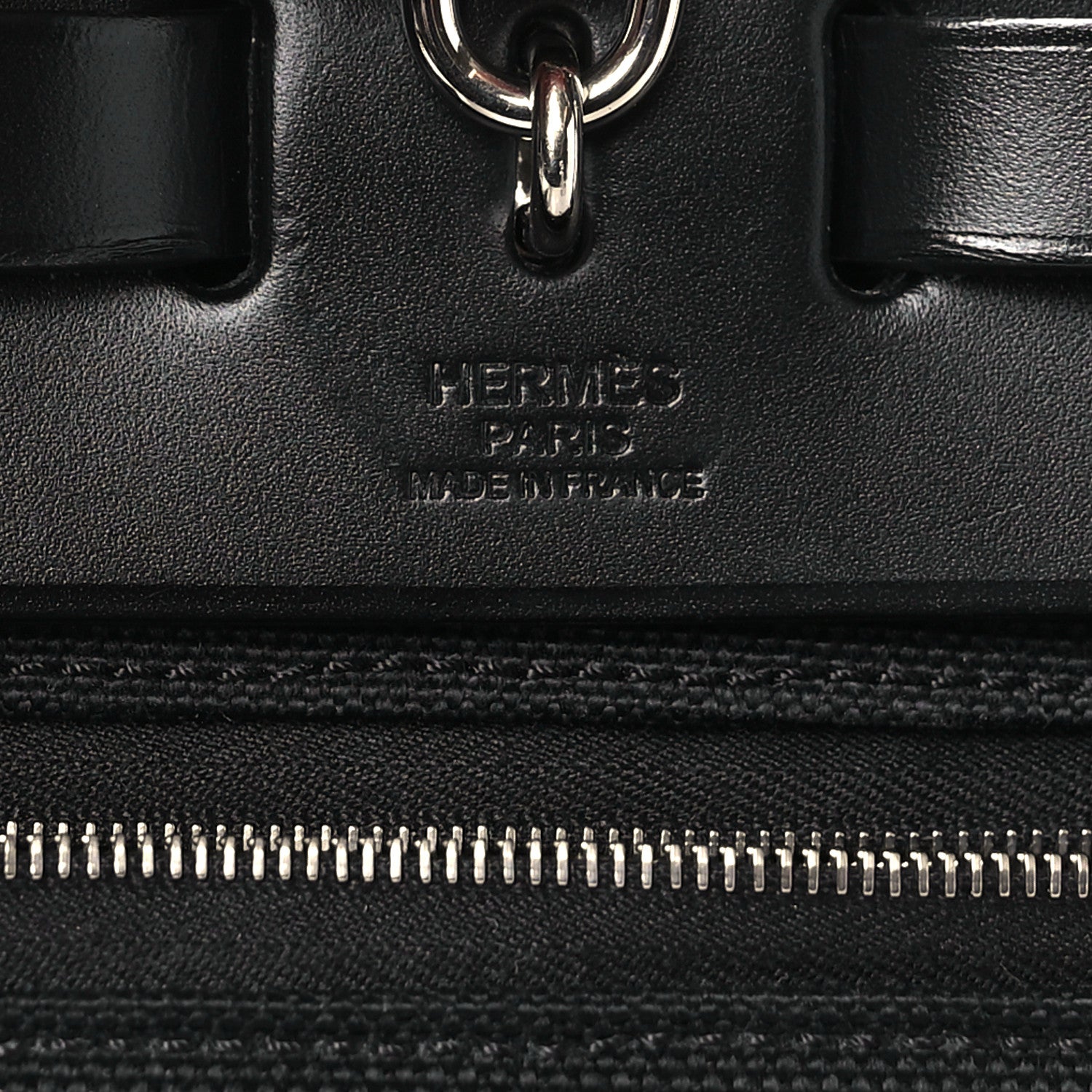 Hermes Military Toile Vache Hunter Herbag Zip PM 31 Black 6 of 11