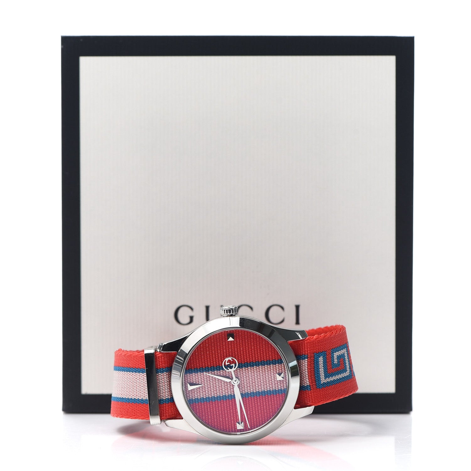 Gucci Stainless Steel Nylon 38mm G-Timeless Web Quartz Watch Red 5 of 5