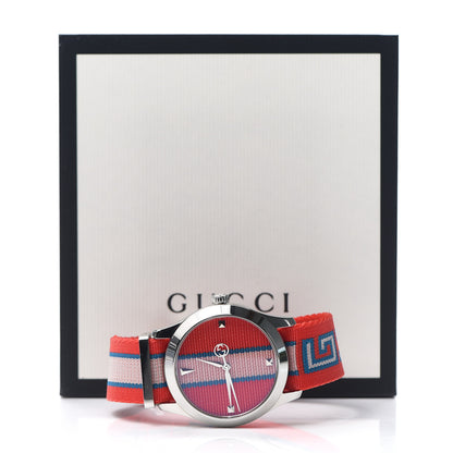 Gucci Stainless Steel Nylon 38mm G-Timeless Web Quartz Watch Red 5 of 5