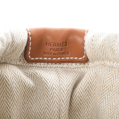 Hermes Canvas Barenia Fourbi 20 PM Pouch Naturel Fauve 6 of 8
