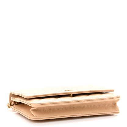 Chanel Caviar Quilted Wallet On Chain WOC Beige 4 of 11