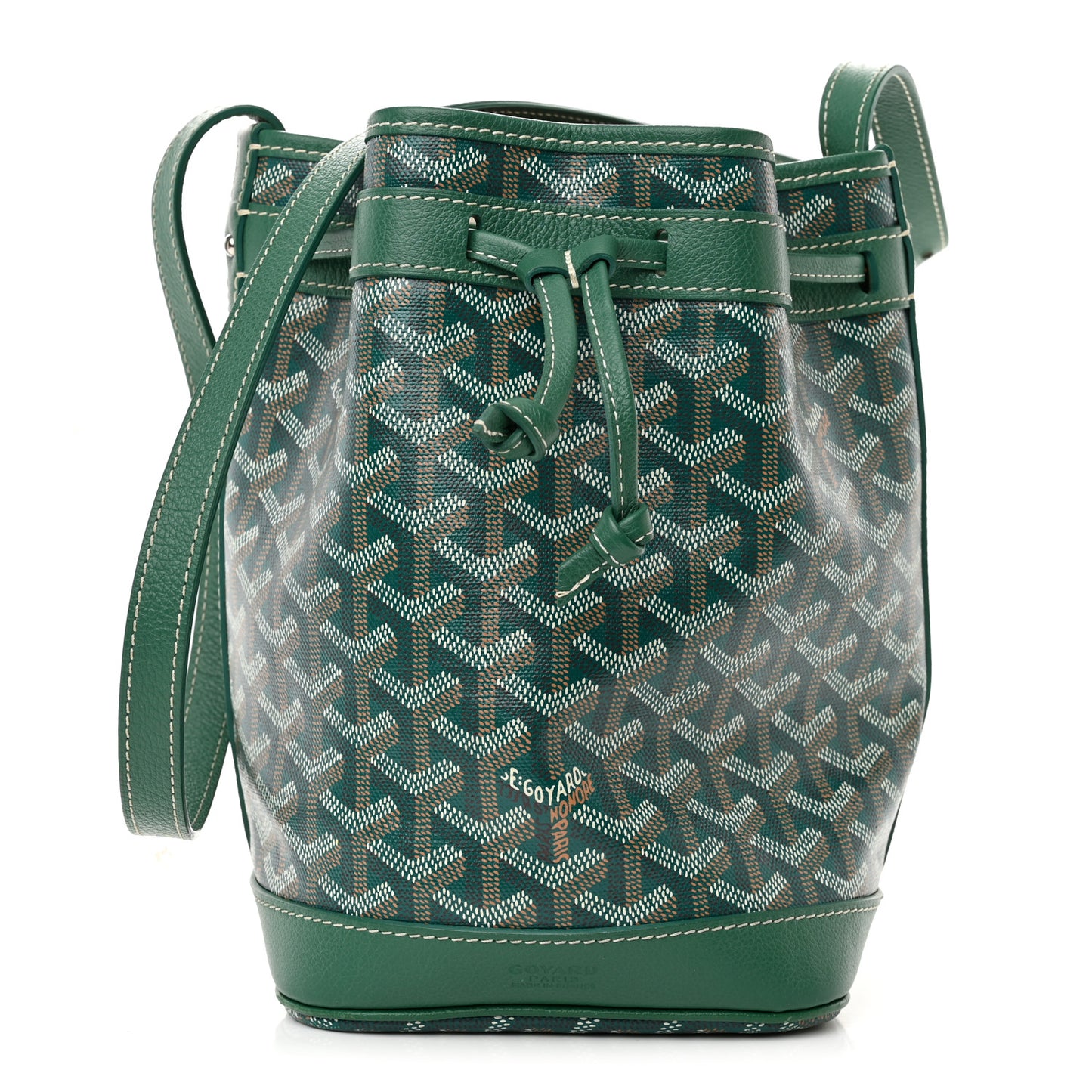 Goyardine Petit Flot Bucket Bag PM Green
