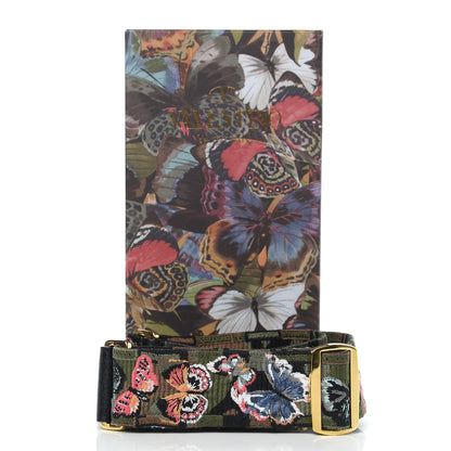 Valentino Garavani Canvas Camubutterfly Rockstud Guitar Strap Multicolor 3 of 4