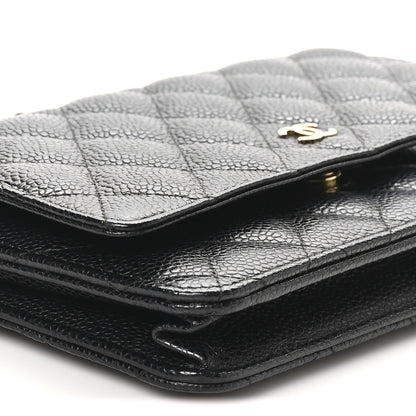 Chanel Caviar Quilted Wallet on Chain WOC Black 9 of 10