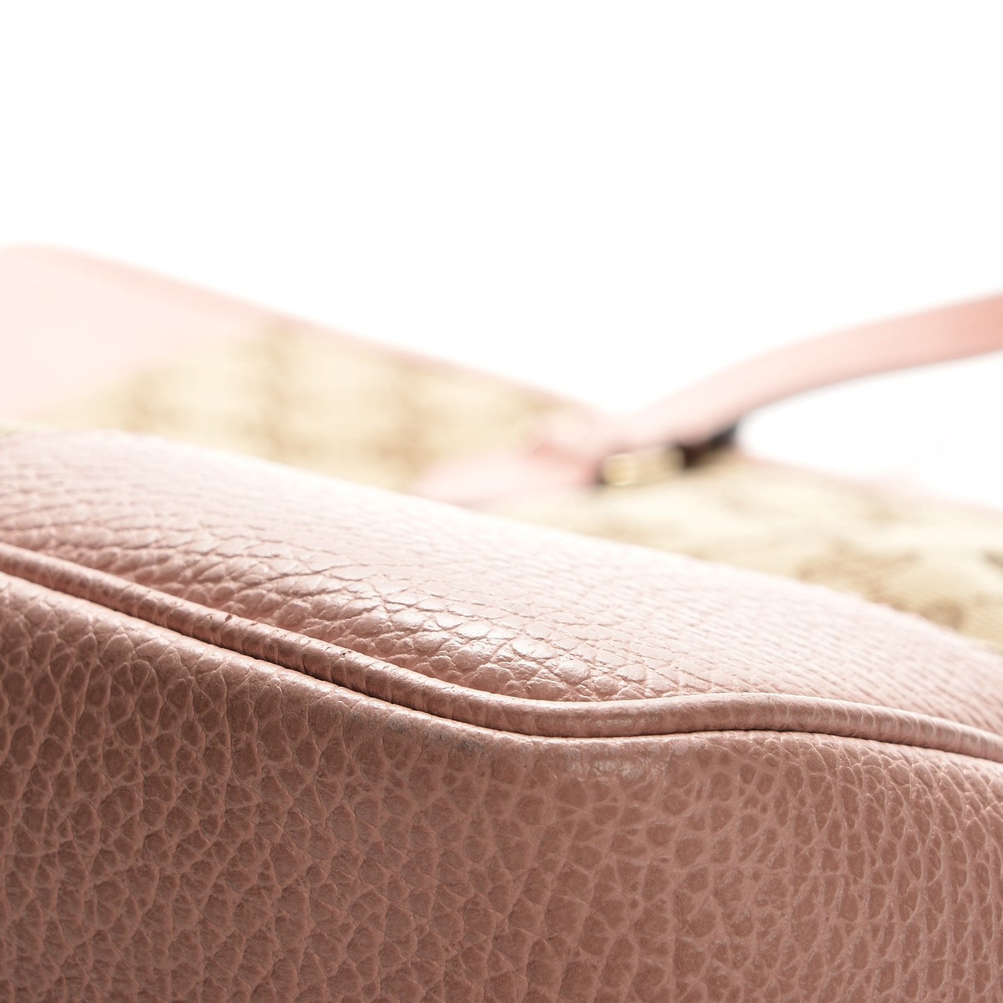 Monogram Bree Zippered Tote Beige Soft Pink