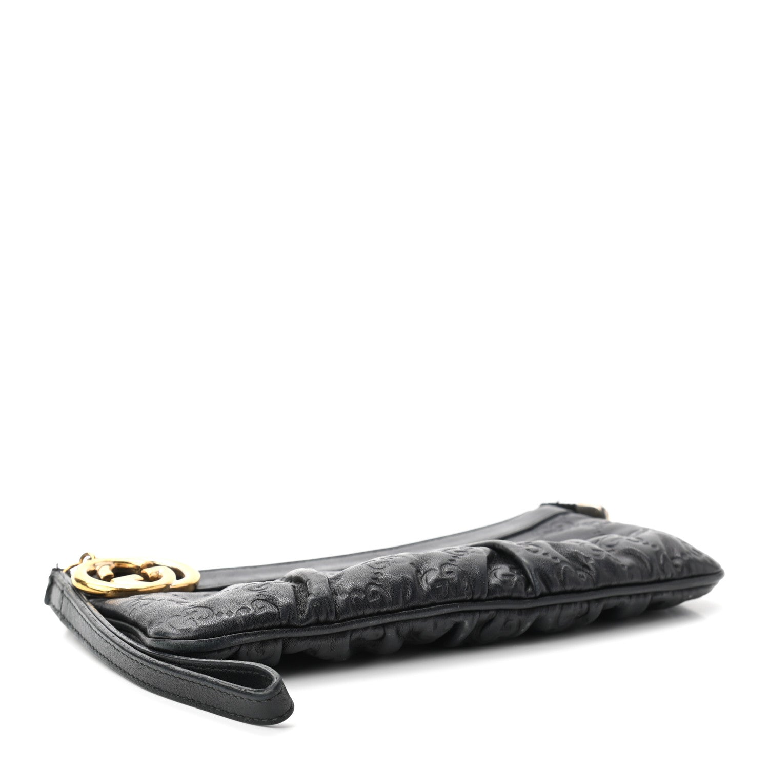 Gucci Guccissima Signature New Britt Wristlet Black 4 of 9