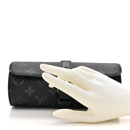 Louis Vuitton Monogram Eclipse 3 Watch Travel Case 2 of 9
