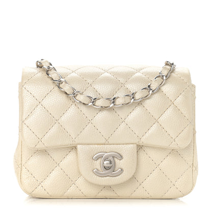 Chanel Iridescent Caviar Quilted Mini Square Flap White 1 of 10
