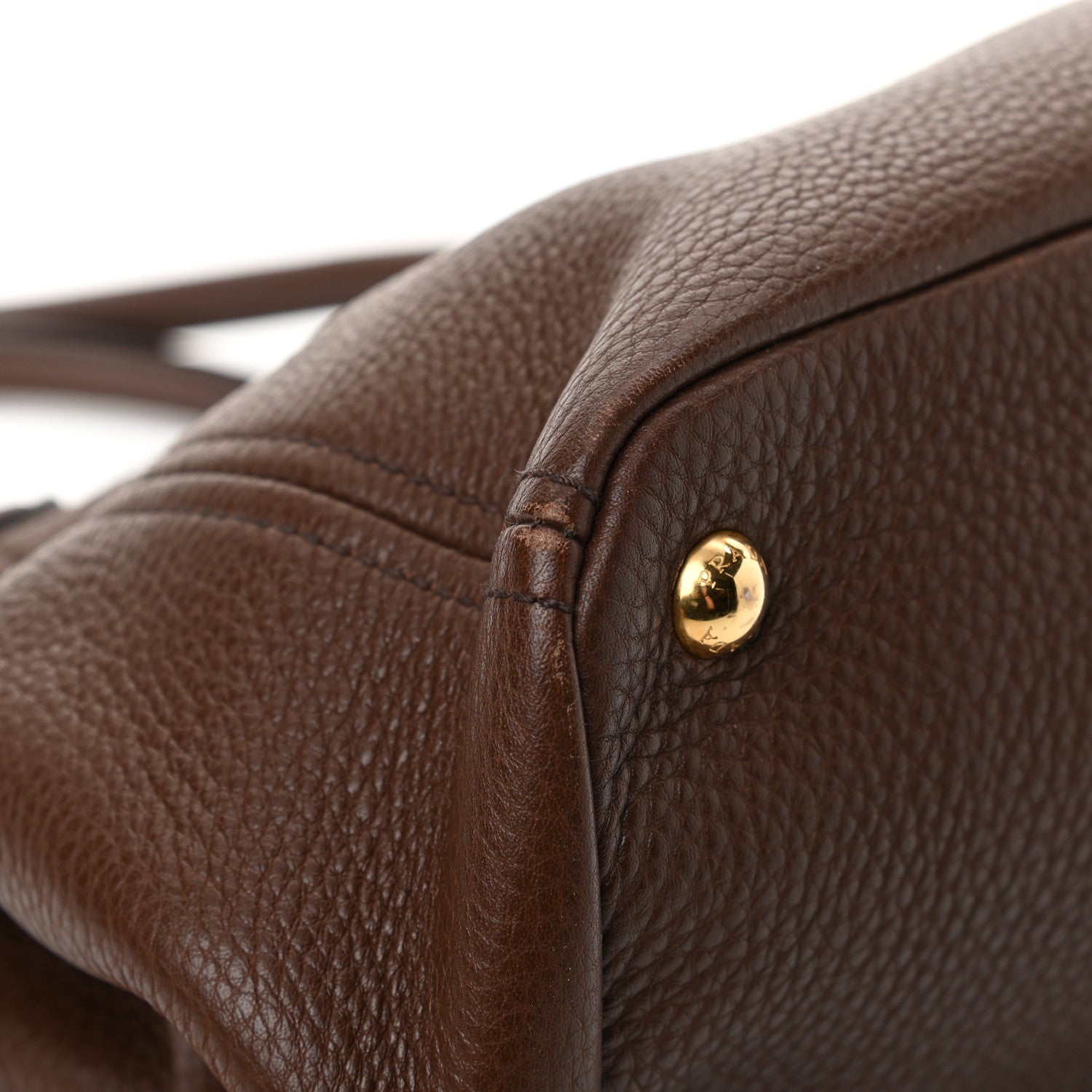 Prada Vitello Daino Shoulder Bag Bruciato 10 of 20