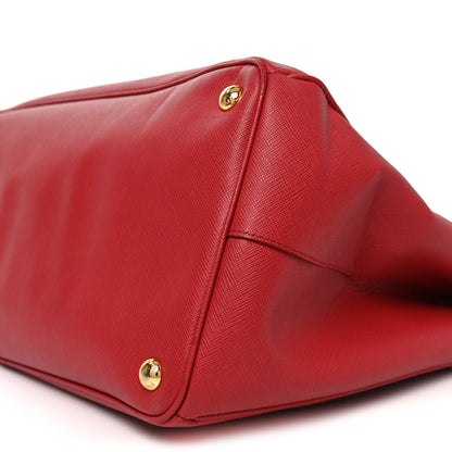 Prada Saffiano Lux Large Tote Fuoco 9 of 9