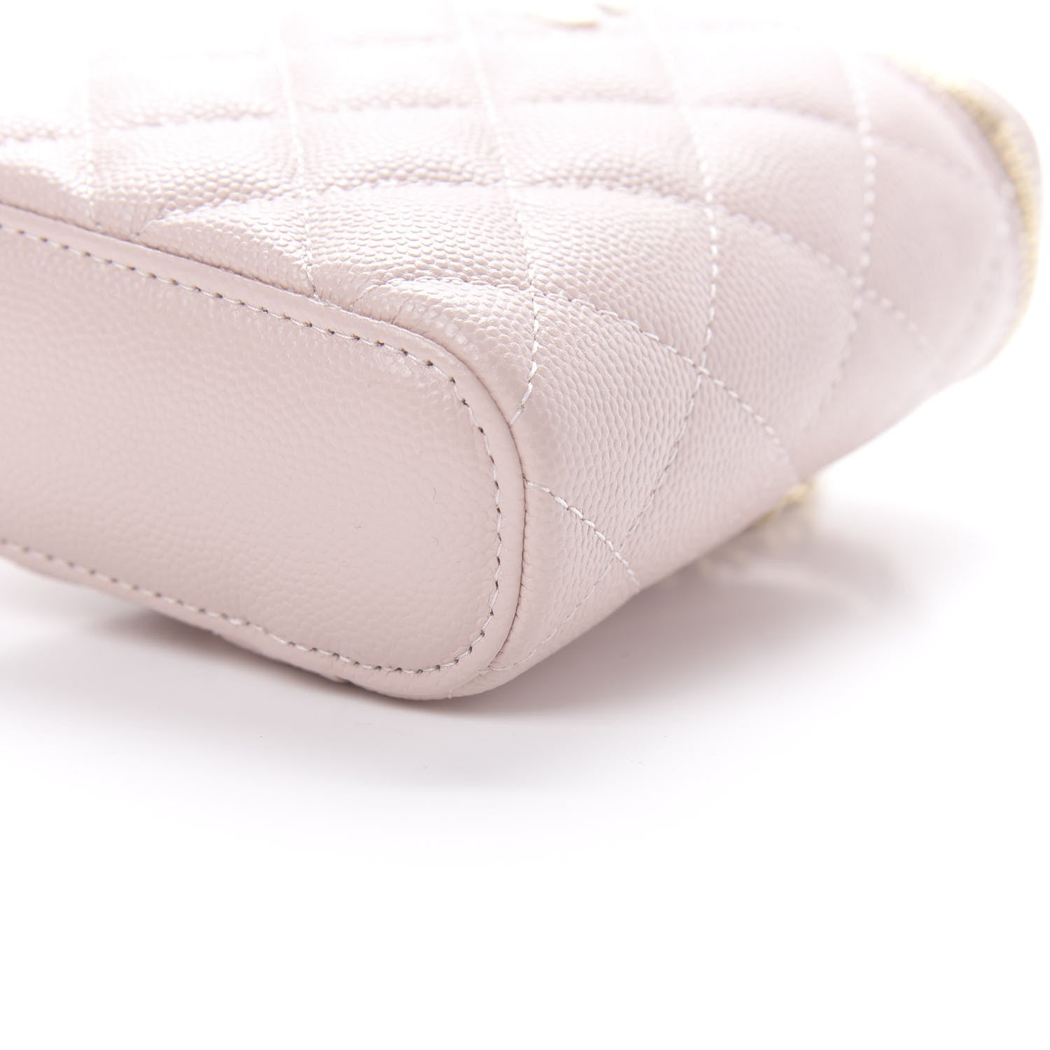 Chanel Caviar Quilted Small Vertical Coco Beauty Vanity Case With Chain Light Pink 10 of 11