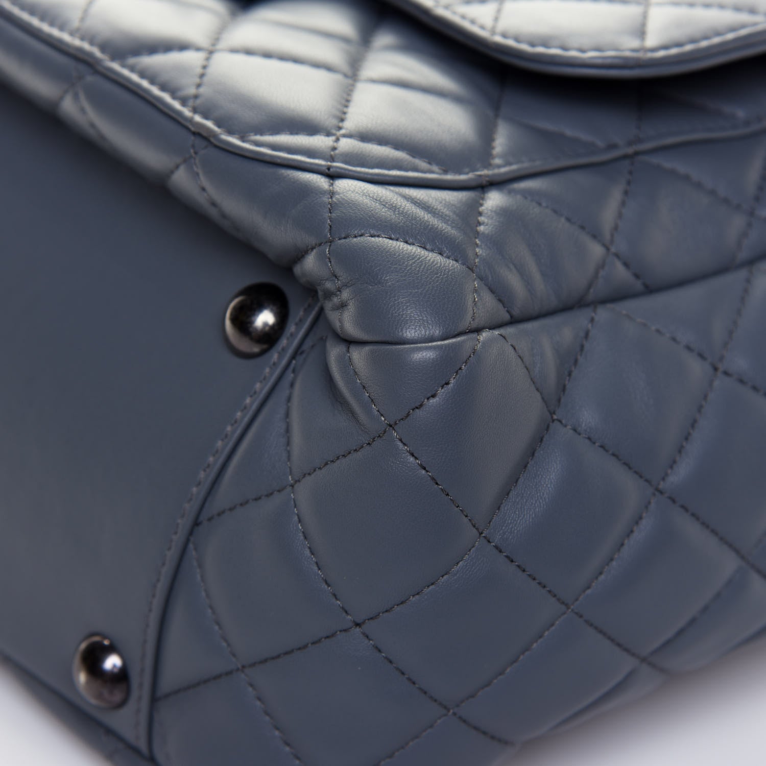 Chanel Lambskin Quilted Hobo Blue 19 of 32