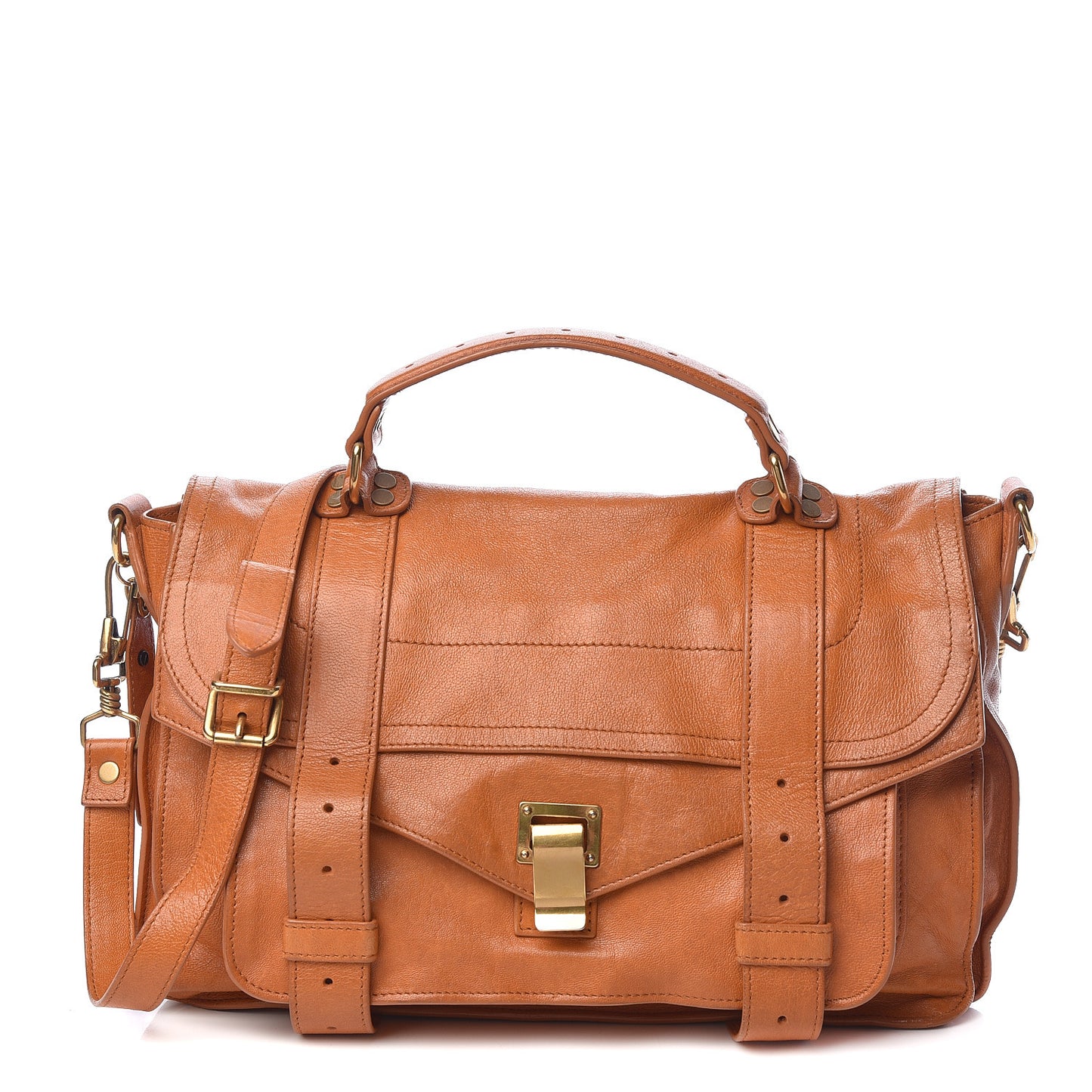 Lambskin Medium PS1 Satchel Saffron