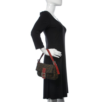 Fendi Zucca Baguette Tobacco Red 2 of 13