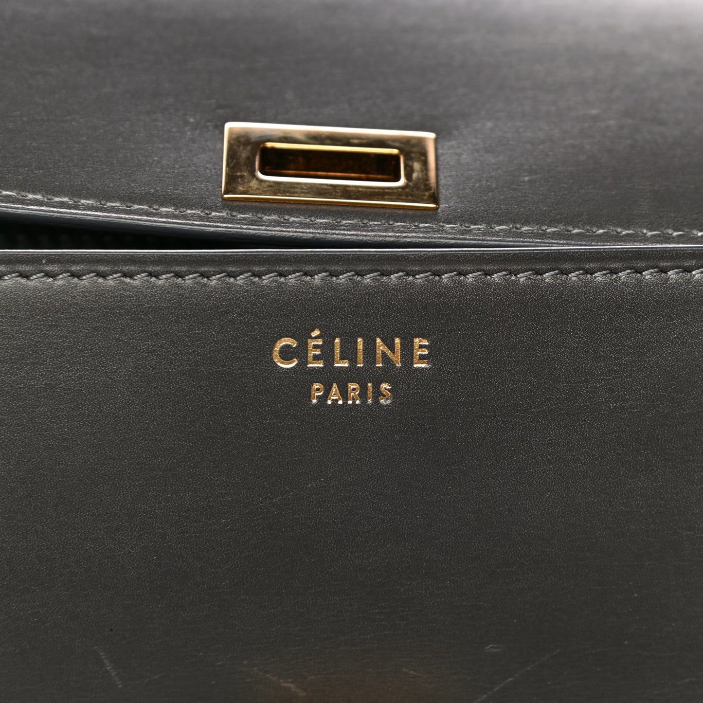 Box Calfskin Medium Classic Box Flap Bag Grey