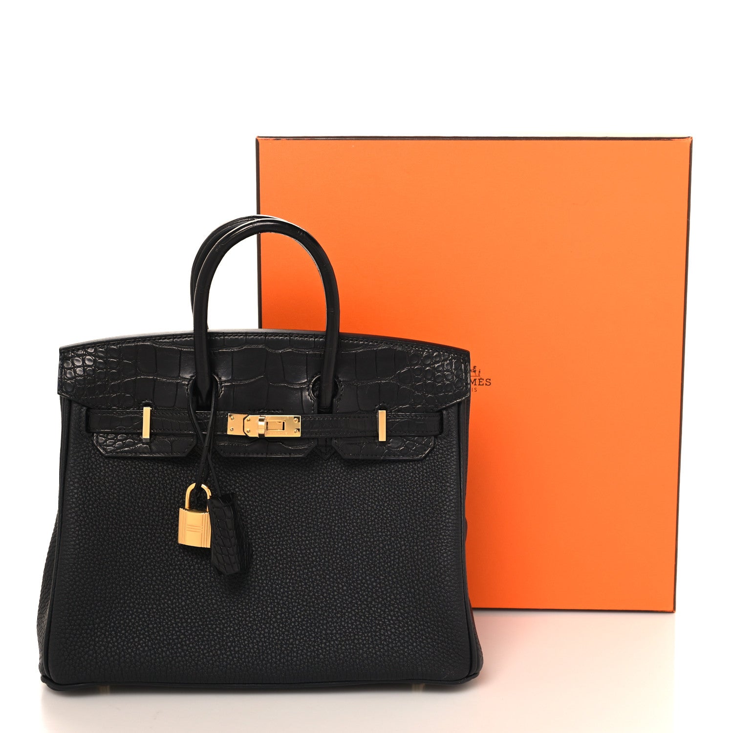 Hermes Togo Matte Alligator Birkin Touch 25 Black 16 of 16