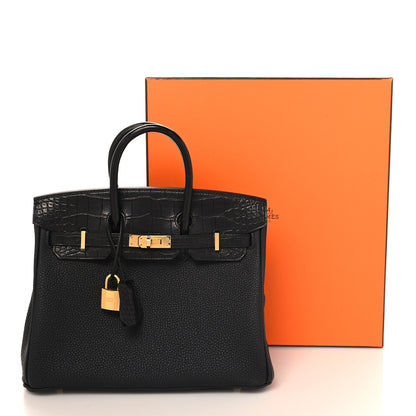 Hermes Togo Matte Alligator Birkin Touch 25 Black 16 of 16