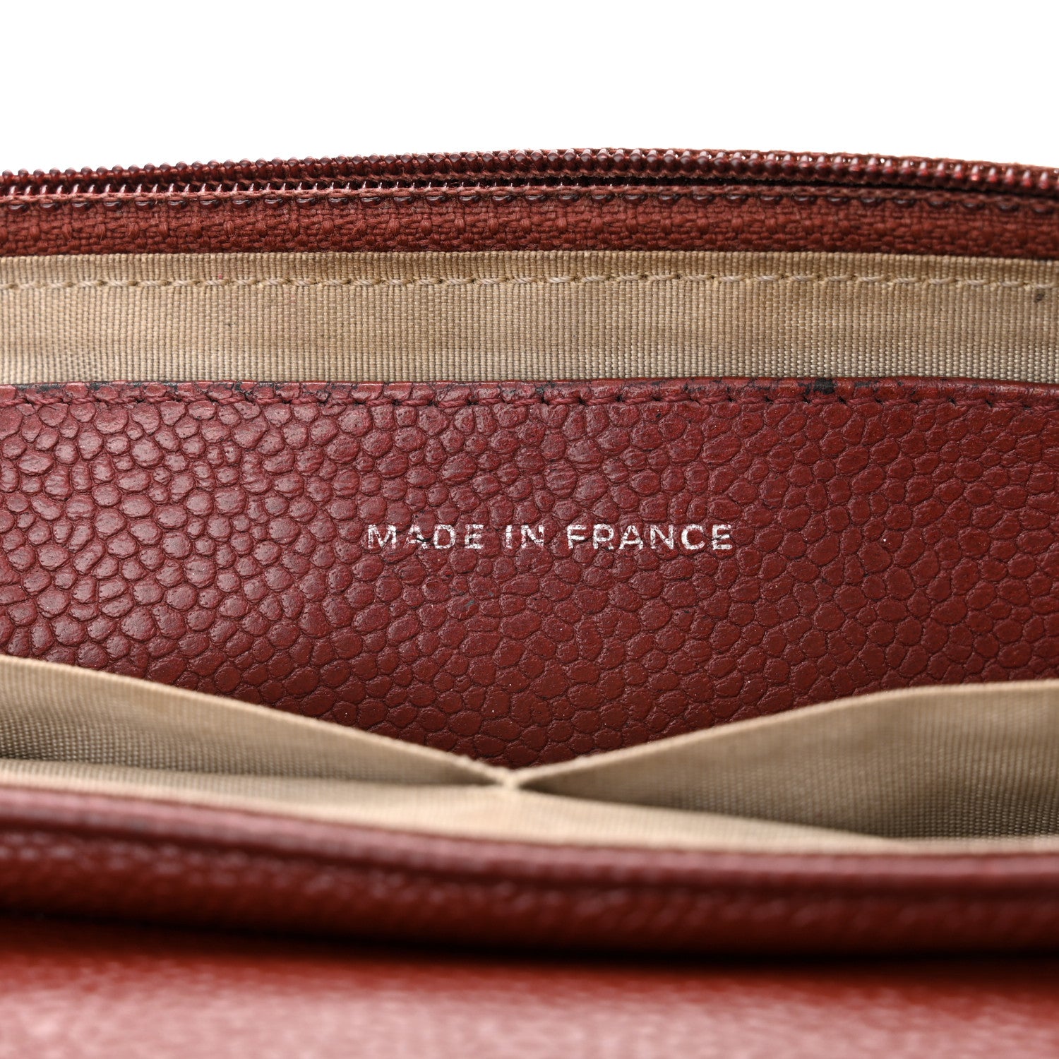 Chanel Caviar Half Moon Wallet On Chain WOC Dark Red 7 of 16