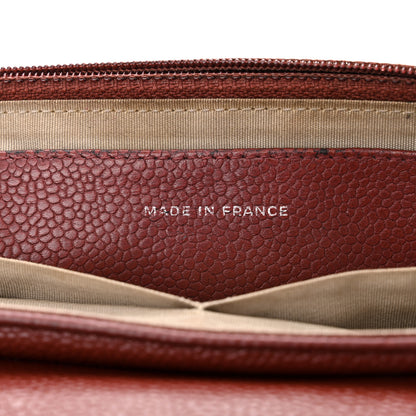 Chanel Caviar Half Moon Wallet On Chain WOC Dark Red 7 of 16
