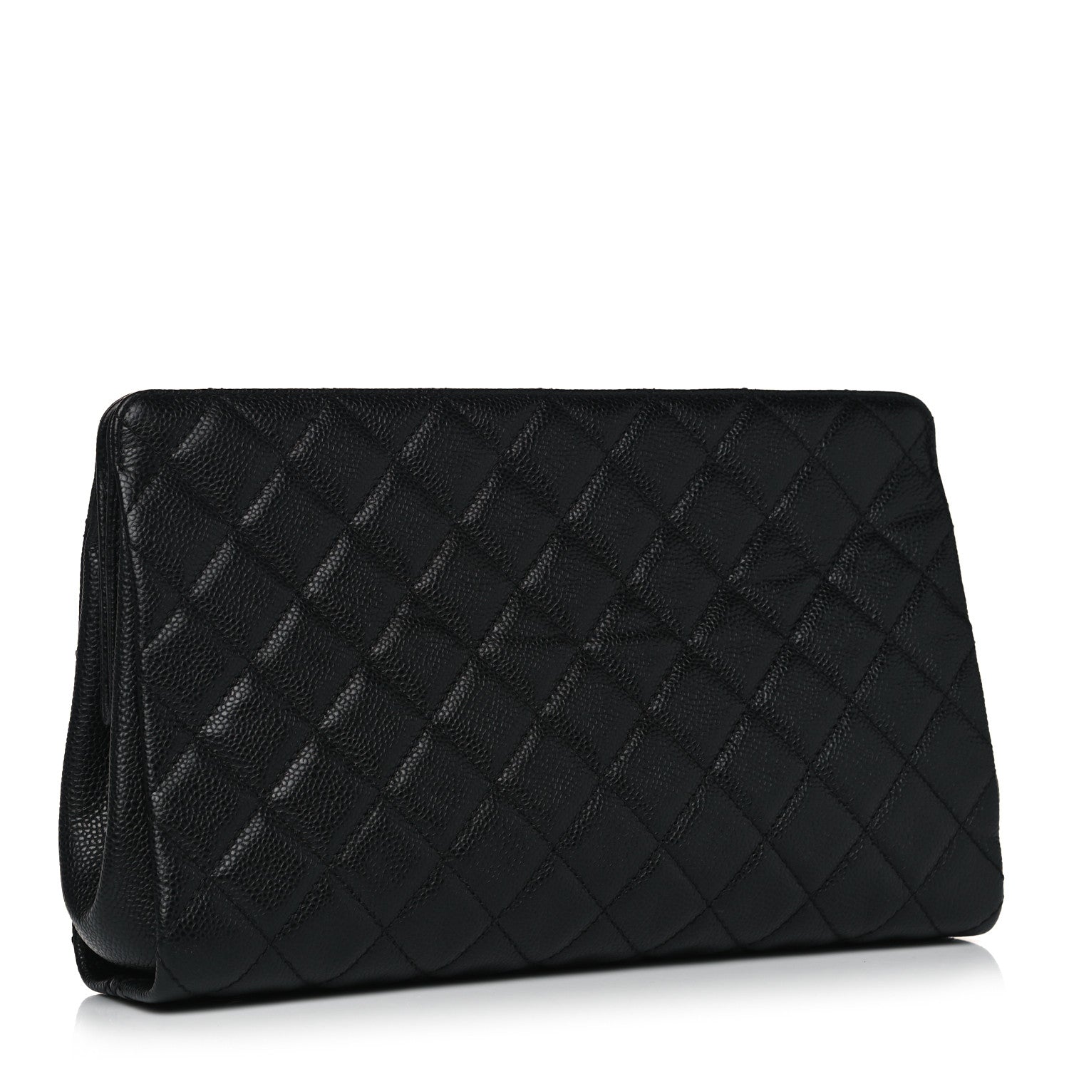 Chanel Caviar Quilted CC Large Clutch Black 3 of 15