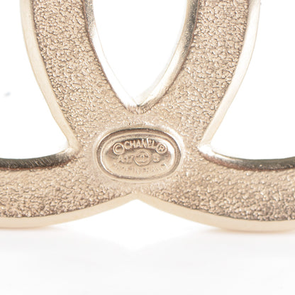 Chanel Crystal CC Brooch Light Gold 4 of 4