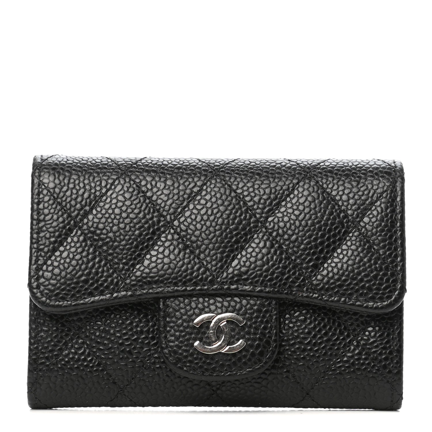 Chanel Caviar Quilted Flap Card Holder Black 1 of 9