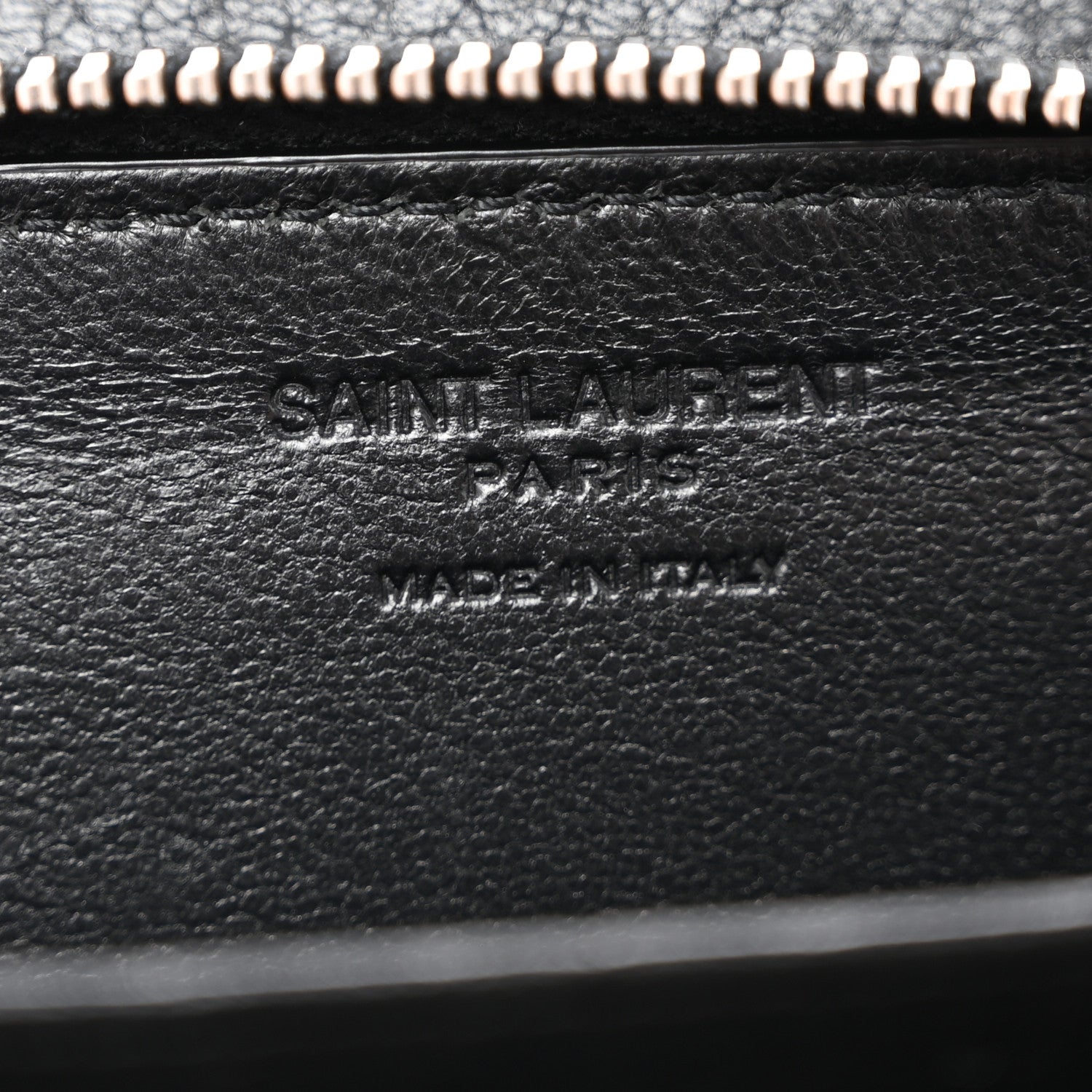 Saint Laurent Calfskin Zip Lanyard Wallet Black 5 of 11