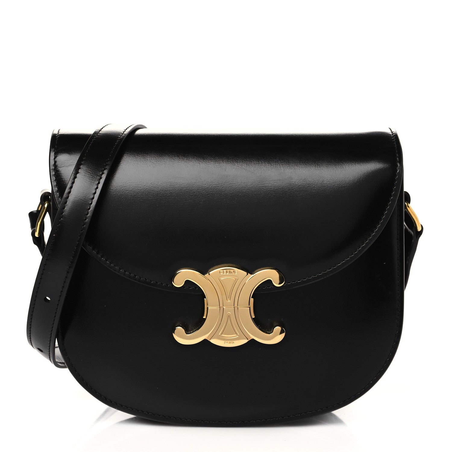 Celine Shiny Calfskin Teen Besace Black 1 of 9
