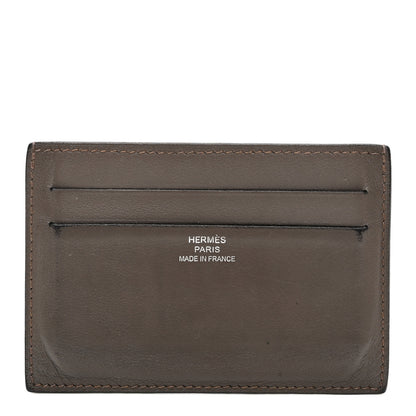 Hermes Swift Citizen Twill Card Case Etain 1 of 7
