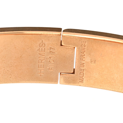 Hermes Enamel Narrow Clic Clac H Bracelet PM Beige Rose 3 of 5