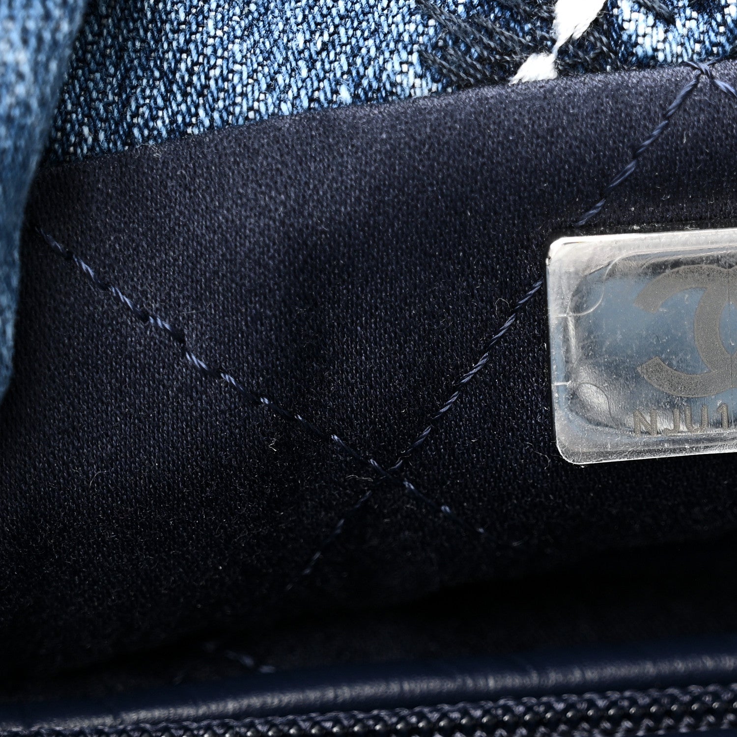 Chanel Denim Quilted Stitched Small Chanel 22 Blue 8 of 11