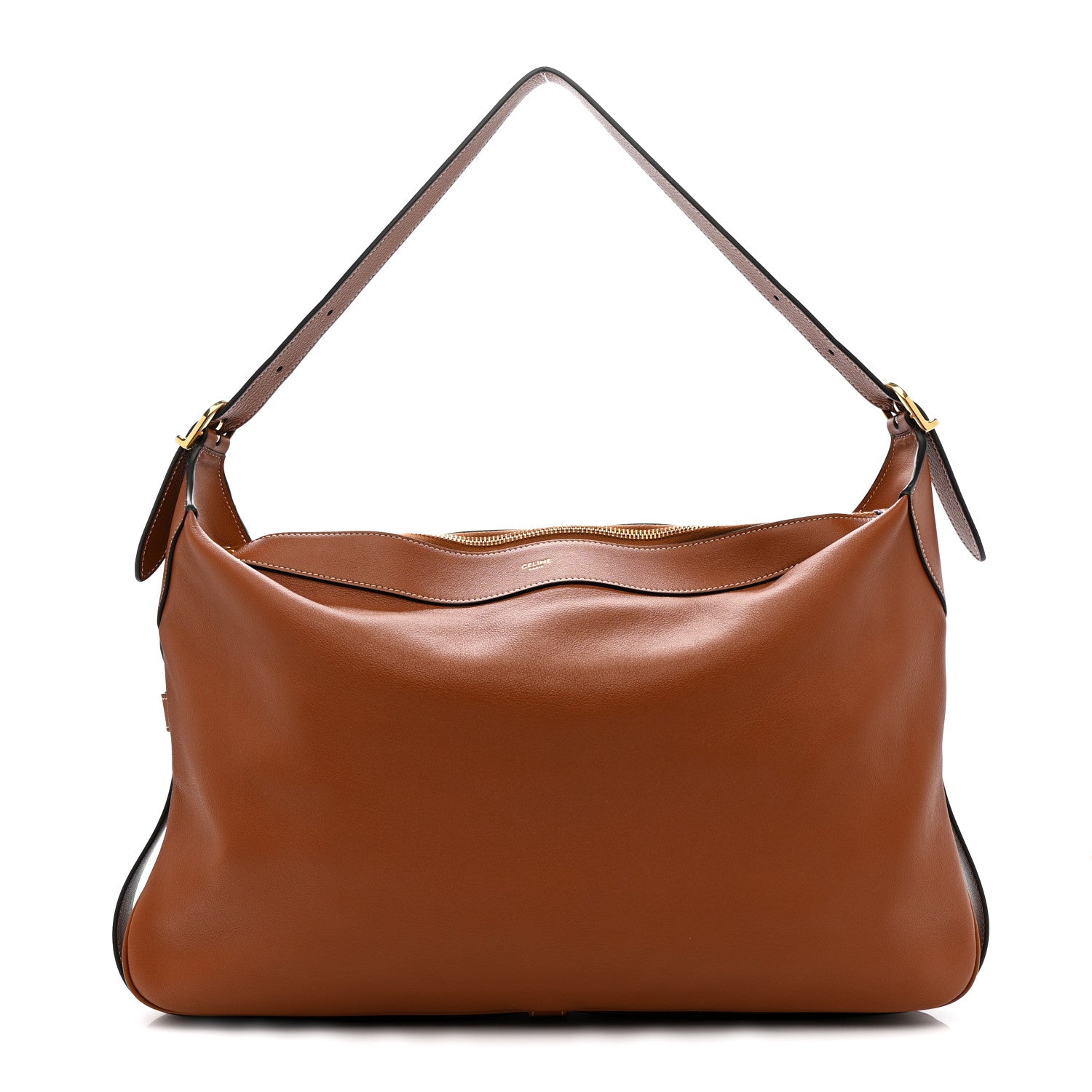 Celine Supple Calfskin Large Romy Shoulder Bag Tan 1 of 11