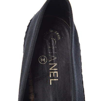 Chanel Fabric Biarritz CC Espadrilles 40 Black 7 of 11